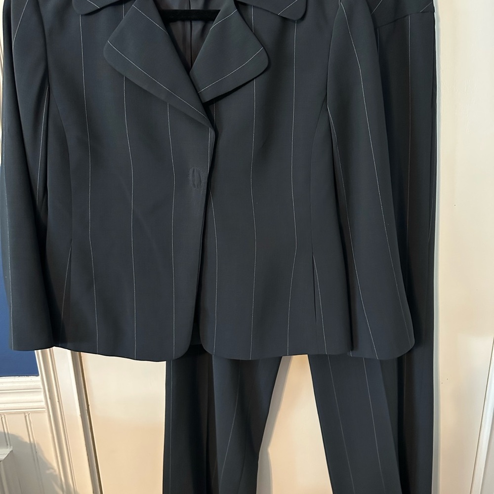 Akris Punto Black Pinstripe Pantsuit